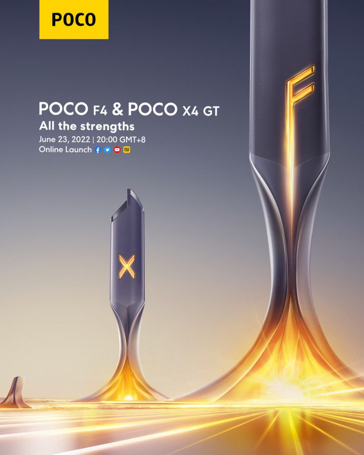 Презентация Poco F4 и Poco X4 GT назначена на 23 июня